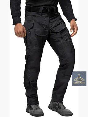 Men's Tactical Cargo Pants Ripstop with Knee Pad Pockets